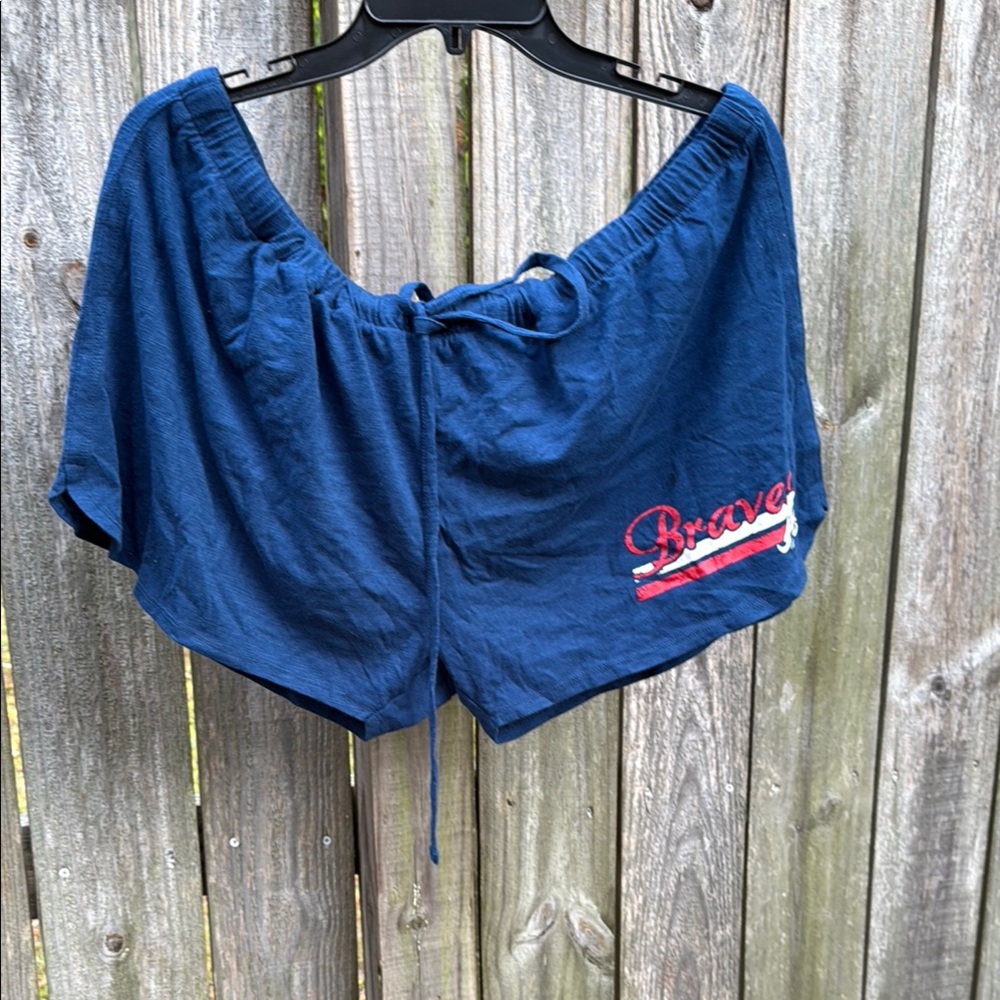 Brave Blue Athletic Shorts with Elastic Waistband